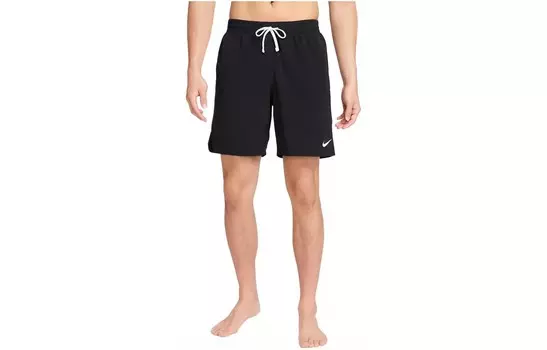 Пляжные шорты мужские черные/белые Nike, черный