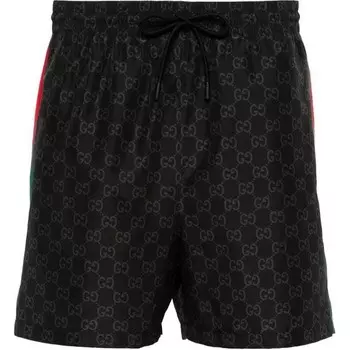 Пляжные шорты мужские черные Gucci, черный
