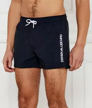 Пляжные шорты мужские Emporio Armani на кулиске, синий