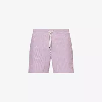 Пляжные шорты Polo Ralph Lauren Traveler из пике с полосками и вышитым логотипом, мультиколор
