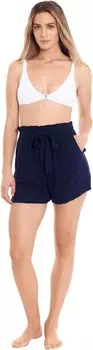 Пляжные шорты Polo Ralph Lauren Woven Plaid Tie Shorts Cover-Up, цвет Dark Navy