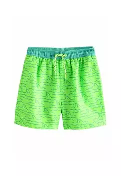 Пляжные шорты REGULAR FIT - PRINTED Next, зеленый