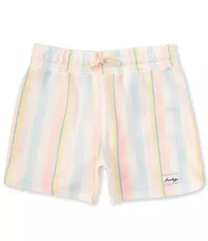 Пляжные шорты с разноцветным принтом для девочек Hurley Big Girls 7–16, слоновая кость