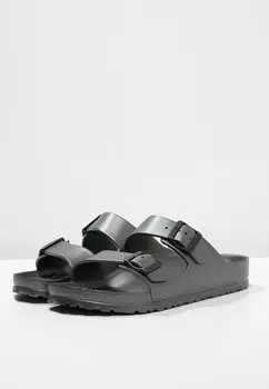 Пляжные тапочки ARIZONA Birkenstock, черный металлик