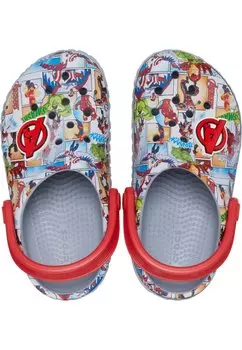 Пляжные тапочки Avengers Crocs, серо-голубые