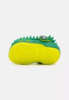 Пляжные тапочки Crocs, темно-зеленый Classic Spikes Unisex