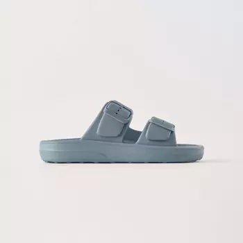 Пляжные тапочки Zara Buckled, синий