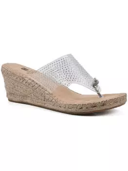 Пляжные женские босоножки на танкетке VC с ремешками на танкетке White Mountain, цвет clear/silver/smooth