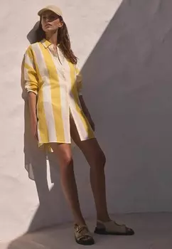 Пляжный аксессуар Cover Up Regular Fit Next, желто-белая полоска