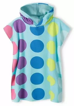 Пляжный аксессуар HOODED TOWELLING COVERUP MINOTI, цвет Teal/Yellow/Pink