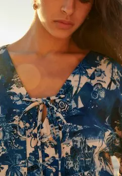 Пляжный аксессуар Summer Kaftan Petite Next, сине-белый