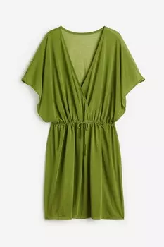 Пляжный кафтан H&M, зеленый