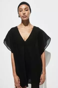 Пляжный кафтан оверсайз H&M, черный