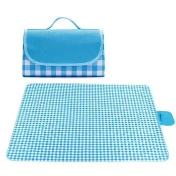 Пляжный коврик - сине-белая сумка в клетку - размер: 145х200см 1 шт Inna