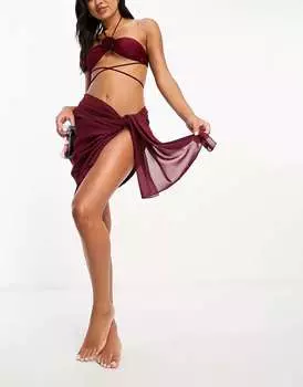 Пляжный саронг Candypants бордового цвета