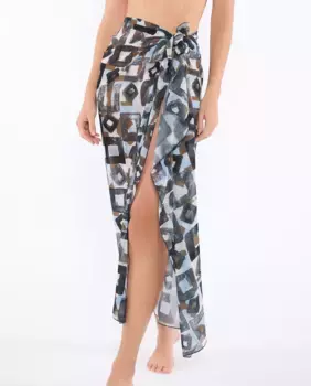 Пляжный саронг с принтом LEDA Red Point, мультиколор