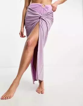 Пляжный саронг The Frolic citrine фиолетового цвета