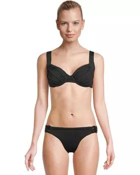 Пляжный топ BECCA Color Code Francesca Multi Way Underwire Bra Top, черный