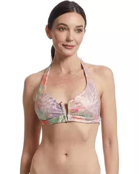 Пляжный топ BECCA Coral Reef Viviana Wide Band Halter Top, цвет Mutlicolor
