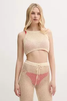 Пляжный топ Guess, бежевый