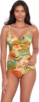 Пляжный топ Lauren Ralph Lauren Island Tropical Surplice Underwire Tankini Top, цвет Multicolor