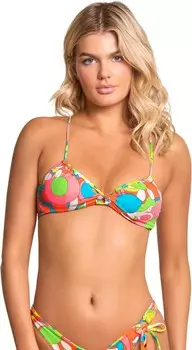 Пляжный топ Maaji 90s Floral Kelly Loop Front Triangle Top, цвет Multicolor