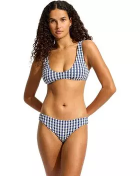 Пляжный топ Seafolly Bella Multi Fit Longline Top, цвет Ultramarin