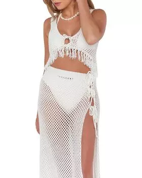Пляжный топ Show Me Your Mumu St. Lucia Top, цвет White Crochet