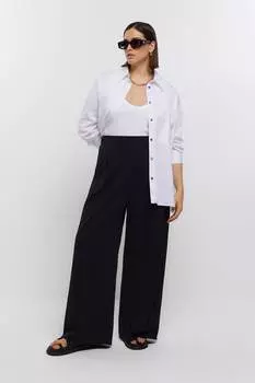 Плюс брюки с широкими штанинами River Island, черный