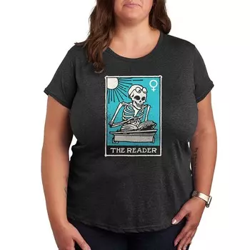 Плюс футболка Reader с графикой Licensed Character, цвет Heather Charcoal