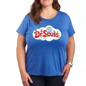 Плюс футболка с графическим логотипом Dr. Seuss Cloud Licensed Character, синий