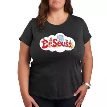 Плюс футболка с графическим логотипом Dr. Seuss Cloud Licensed Character, серый