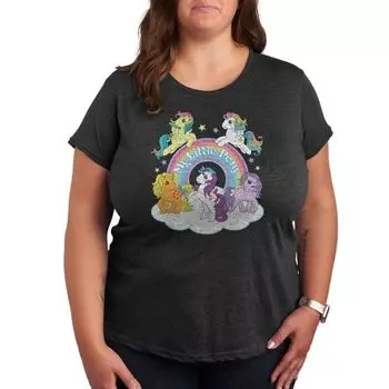 Плюс футболка с графическим принтом группы My Little Pony Licensed Character, серый