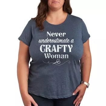 Плюс футболка с рисунком Crafty Woman Licensed Character, цвет Heather Blue