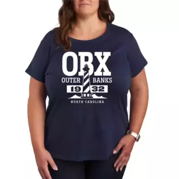 Плюс футболка с рисунком маяка от Obx Outer Banks Unbranded, синий