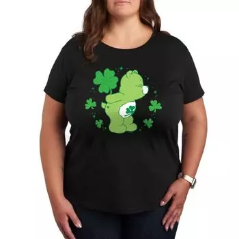 Плюс футболка с рисунком трилистника от Care Bears Licensed Character, черный