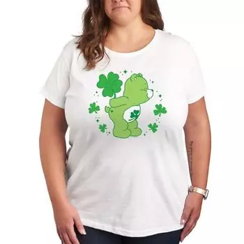 Плюс футболка с рисунком трилистника от Care Bears Licensed Character, белый