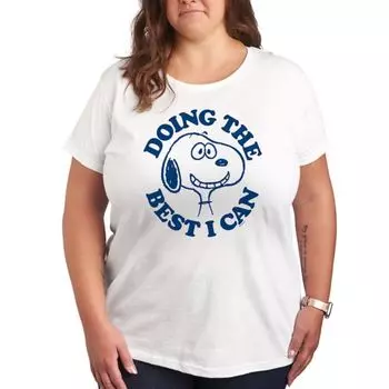 Плюс графическая футболка с надписью «Peanuts doing best well I can» Licensed Character, белый