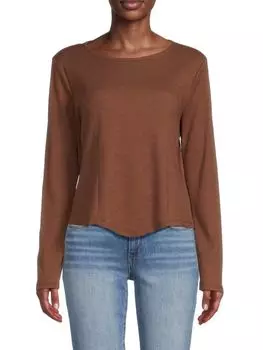 Плюс однотонный топ в рубчик Full Circle Trends, цвет Cappuccino