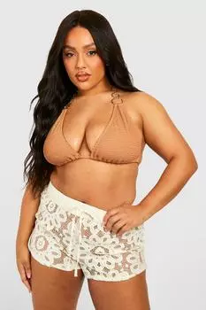 Плюс пляжные шорты boohoo, белый