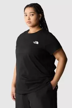 Плюс простая футболка с куполом The North Face, черный