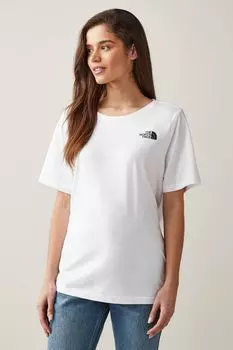 Плюс простая футболка с куполом The North Face, белый