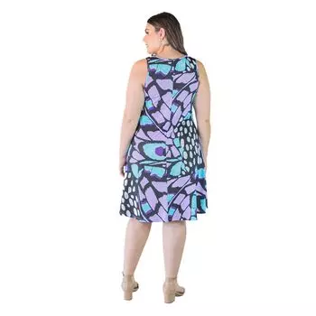 Плюс размер 24Seven Comfort Apparel Свободное платье длиной до колена на бретелях 24Seven Comfort