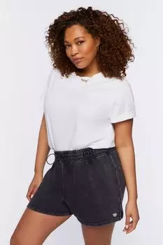 Плюс размер Active Mineral Wash Шорты на кулиске Forever 21, угольный