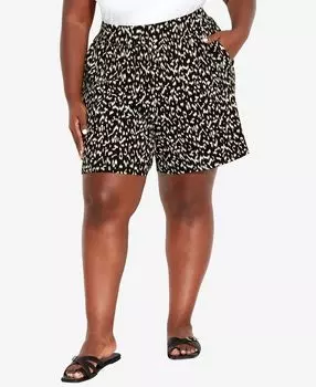 Плюс размер alisha трикотажные шорты с принтом Avenue, мульти