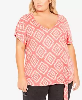 Плюс размер anya топ с завязками спереди Avenue, мульти