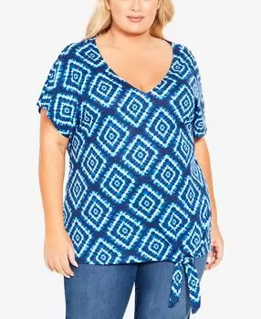 Плюс размер anya топ с завязками спереди Avenue, мульти