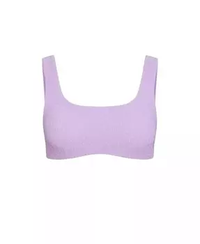 Плюс размер Бикини-топ Izzy на косточках CITY CHIC, фиолетовый