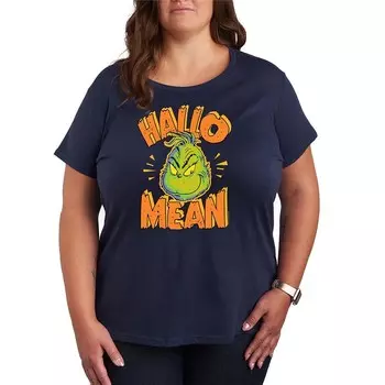 Плюс размер Доктор Сьюз Гринч HalloФутболка с рисунком Mean Licensed Character, темно-синий
