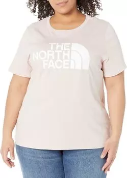 Плюс размер Футболка с коротким рукавом и полукуполом The North Face, цвет Pink Moss/TNF White